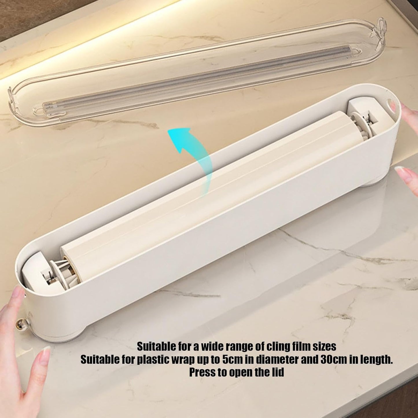🧻 2-in-1 Cling Wrap Cutter & Organizer