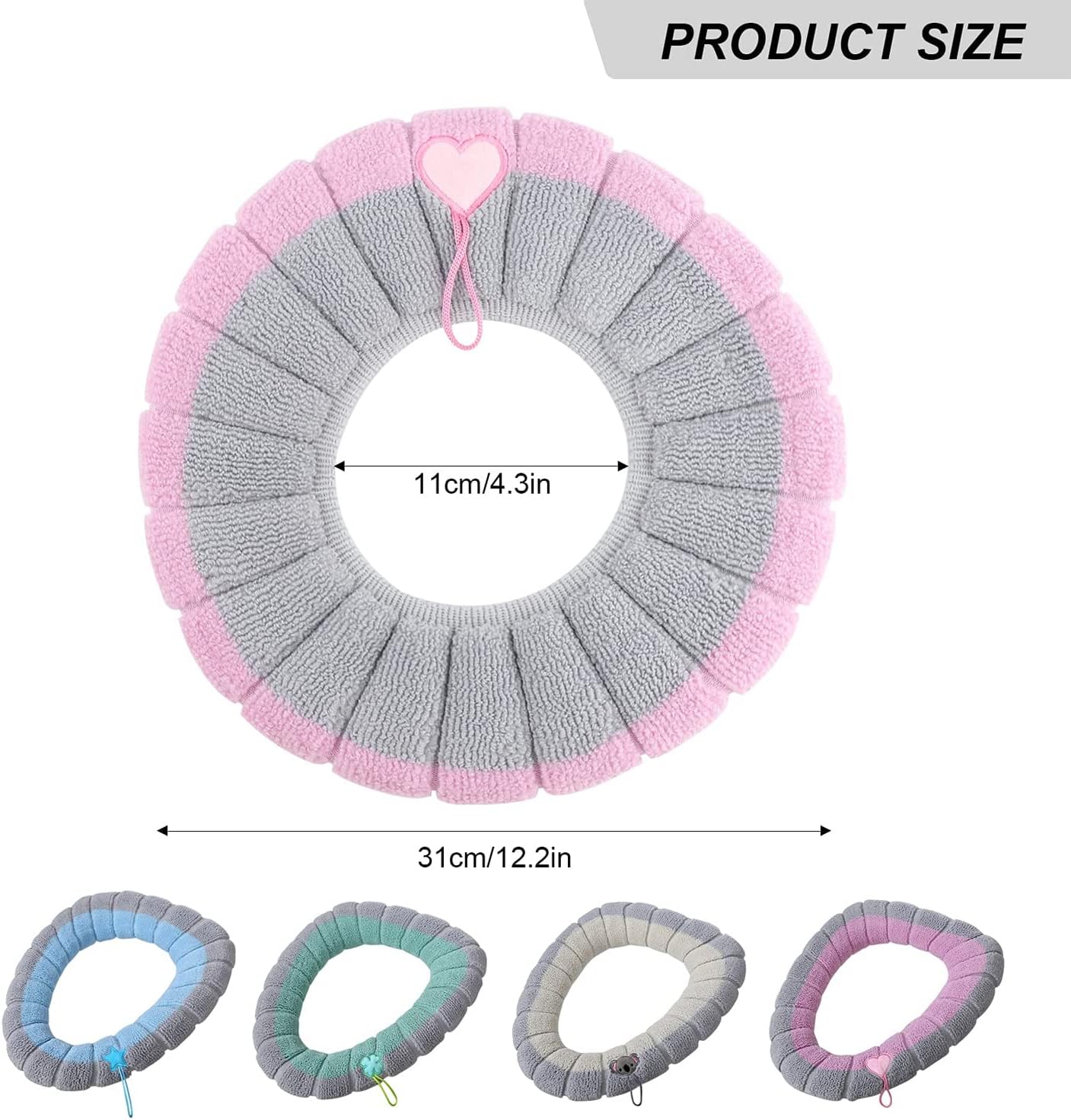 🧻 4PCS Soft Toilet Seat Cover Pads