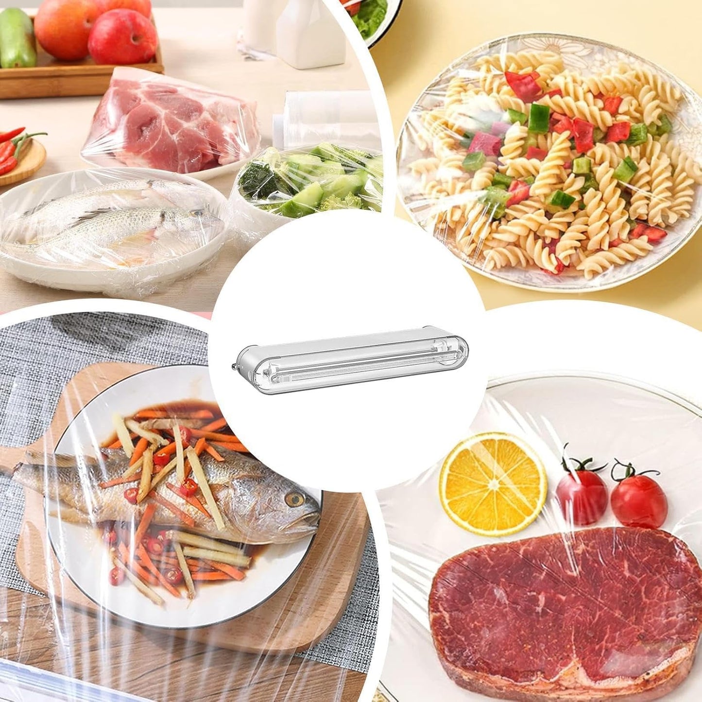 🧻 2-in-1 Cling Wrap Cutter & Organizer